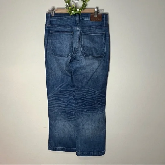 MADEWELL RIVET & THREAD EXTRA HIGH KICK OUT JEANS EXPOSED HEM EDITION SIZE 28 - Picture 8 of 8